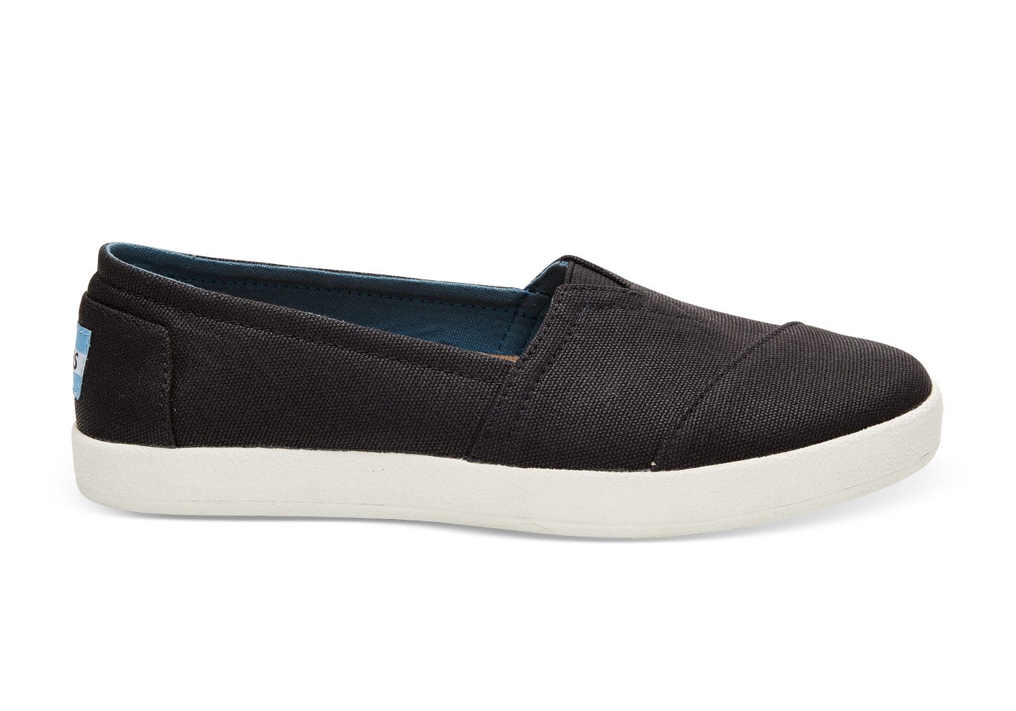 Toms Avalon Coated Canvas - Womens Slip Ons - Black - NZ - 943710MKL